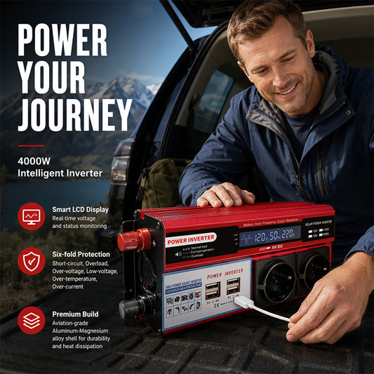 Inversor de Corriente para Coche 12V a 230V de Alta Potencia