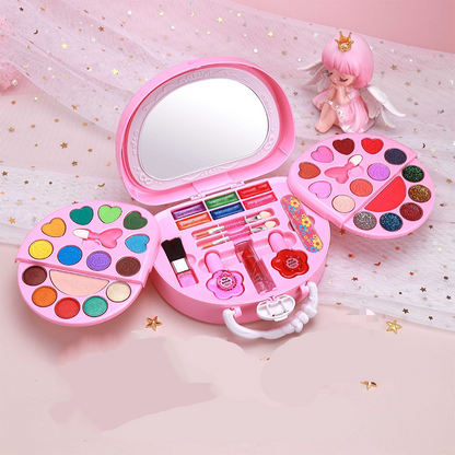 🏆OFERTA POR TIEMPO LIMITADO💄Set de Maquillaje Lavable para Niñas con Bolso Rosa Portátil