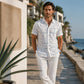 ☀️👔 ¡50% OFF POR TIEMPO LIMITADO! Camisa de Hombre con Estampado Geométrico y Corte Holgado – Suave Sensación de Verano, Comodidad Amplia y Estilo Listo para Vacaciones ✨