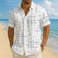 ☀️👔 ¡50% OFF POR TIEMPO LIMITADO! Camisa de Hombre con Estampado Geométrico y Corte Holgado – Suave Sensación de Verano, Comodidad Amplia y Estilo Listo para Vacaciones ✨