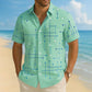 ☀️👔 ¡50% OFF POR TIEMPO LIMITADO! Camisa de Hombre con Estampado Geométrico y Corte Holgado – Suave Sensación de Verano, Comodidad Amplia y Estilo Listo para Vacaciones ✨