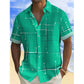 ☀️👔 ¡50% OFF POR TIEMPO LIMITADO! Camisa de Hombre con Estampado Geométrico y Corte Holgado – Suave Sensación de Verano, Comodidad Amplia y Estilo Listo para Vacaciones ✨