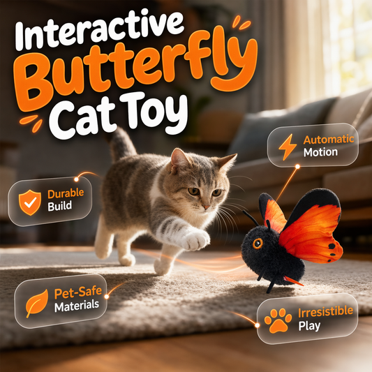 🦸🐱 Juguete Mariposa con Sensor Inteligente para Gatos – ¡50% DESCUENTO! Activado por Movimiento, Vuelo Realista y Diversión Interactiva 🔥✨