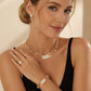 Conjunto de Joyería de Rhinestone Elegante de 4 Piezas