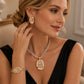 Conjunto de Joyería de Rhinestone Elegante de 4 Piezas
