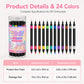 🎁 Novedades 2026 50% DTO💥 Set de 24 Plumones de Doble Punta para Arte de Uñas 🪄🎨
