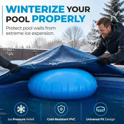 ❄️ ¡50 % DE DESCUENTO POR TIEMPO LIMITADO! ✨ Cojín de aire para invernaje de piscinas redondas inflables: alivia la presión del hielo y protege la piscina en invierno 🏊