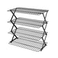 Kilayu™ Estantería de almacenamiento metálica, plegable y apilable – Organizador expandible de 3 o 4 niveles