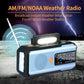 Radio de Emergencia Solar con Manivela y Alerta Meteorológica