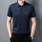 Camisa de manga corta de lujo para hombre, sin planchar, de estilo business