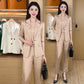 Conjunto de 3 piezas de negocios casual de moda para mujer (Blazer + Camisola + Pantalones)