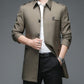 ✨50% de descuento esta semana✨-Trench coat de longitud media y estilo business para hombre.