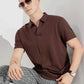 Camisa informal de negocios con cuello en V de verano para hombre