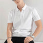 Camisa informal de negocios con cuello en V de verano para hombre