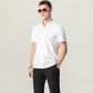 Camisa informal de negocios con cuello en V de verano para hombre
