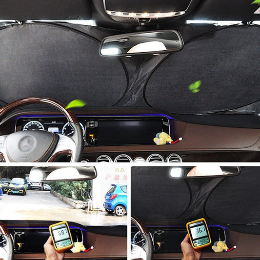 Portable Car Front Windshield Reflective Sun Block 6 Pcs sets