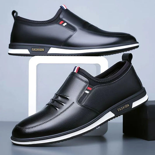 Zapatos casuales de cuero para hombre 2024