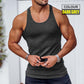 Camiseta sin mangas atlética sólida para hombre