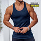 Camiseta sin mangas atlética sólida para hombre