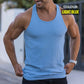 Camiseta sin mangas atlética sólida para hombre