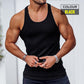 Camiseta sin mangas atlética sólida para hombre