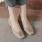 Genuine Soft Leather Dual Wearing Chunky Heels Anti-Fatigue Women's Shoes-3