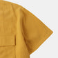 Camisa casual de manga corta de lino y algodón de color liso para hombre