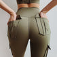 Leggings elásticos sexys con bolsillo para mujer, pantalones deportivos