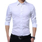 Camisa informal formal sin arrugas sin manga larga para hombres