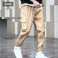 Pantalones cargo sin forro de color liso