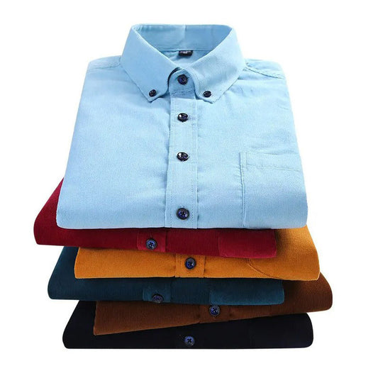 Camisa casual de pana para hombre